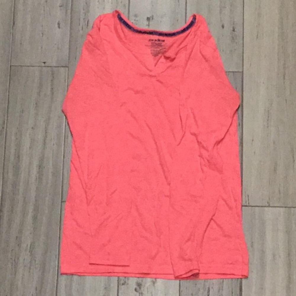 Fluorescent pink long sleeve shirt